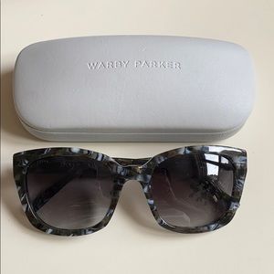 Warby Parker; Aubrey in Marble. Cat eyes.